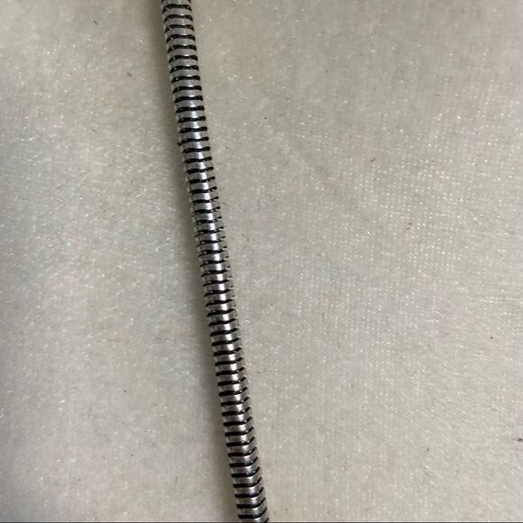 Silver tone faux pearl oval statement cord necklace - Picture 3 of 6